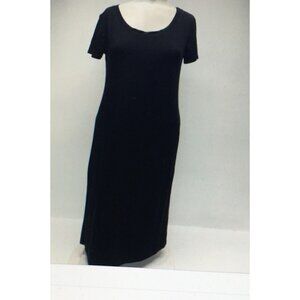 Storq Maternity T-shirt Shift Dress Midi  Short Sleeve Modal Black Size 4 NWOT